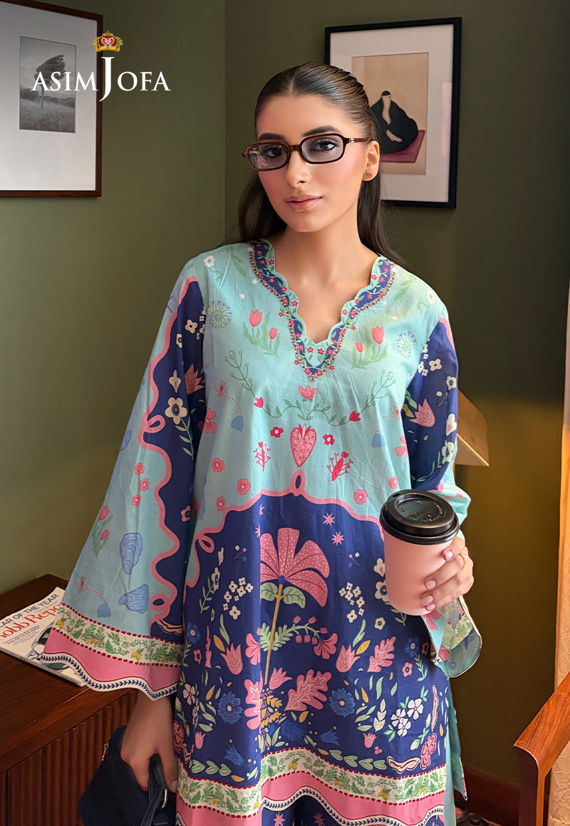 AJPBC-04 Printed Cambric Stitched 2 Pcs