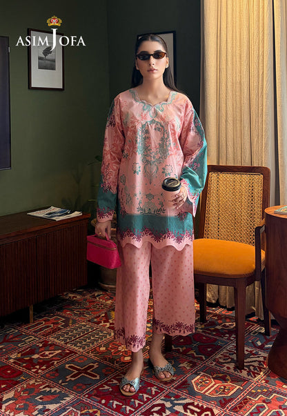 AJPBC-09 Printed Cambric Stitched 2 Pcs