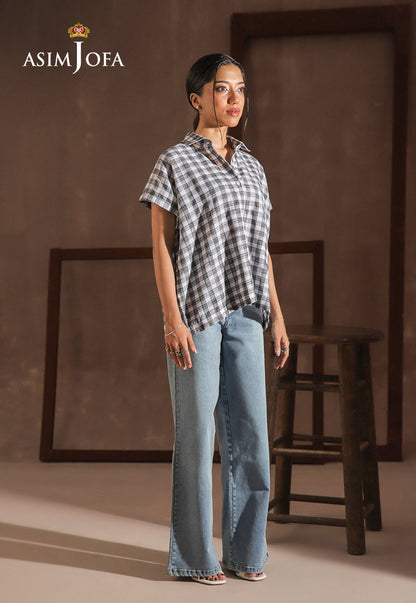 AJWWT-02 WOVEN CHECK SHIRT 1 PC