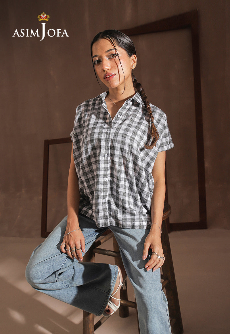 AJWWT-02 WOVEN CHECK SHIRT 1 PC