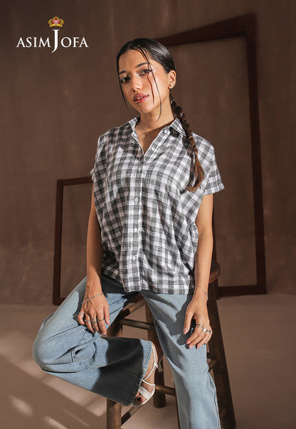 AJWWT-02 WOVEN CHECK SHIRT 1 PC