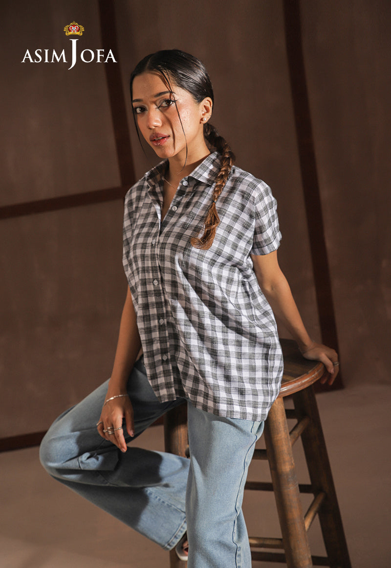 AJWWT-02 WOVEN CHECK SHIRT 1 PC