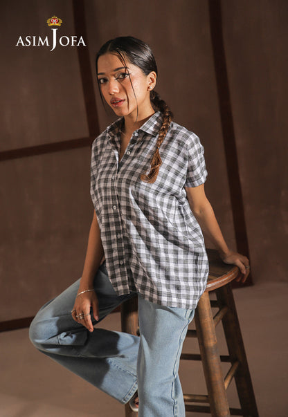 AJWWT-02 WOVEN CHECK SHIRT 1 PC
