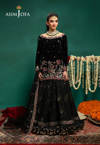 AJUMV-07 Embroidered Velvet Unstitched 3 Pcs