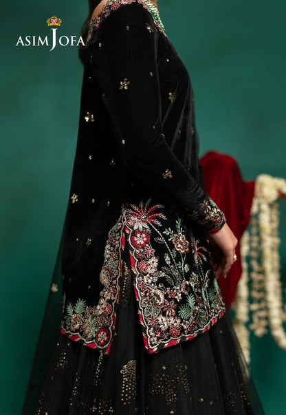 AJUMV-07 Embroidered Velvet Unstitched 3 Pcs