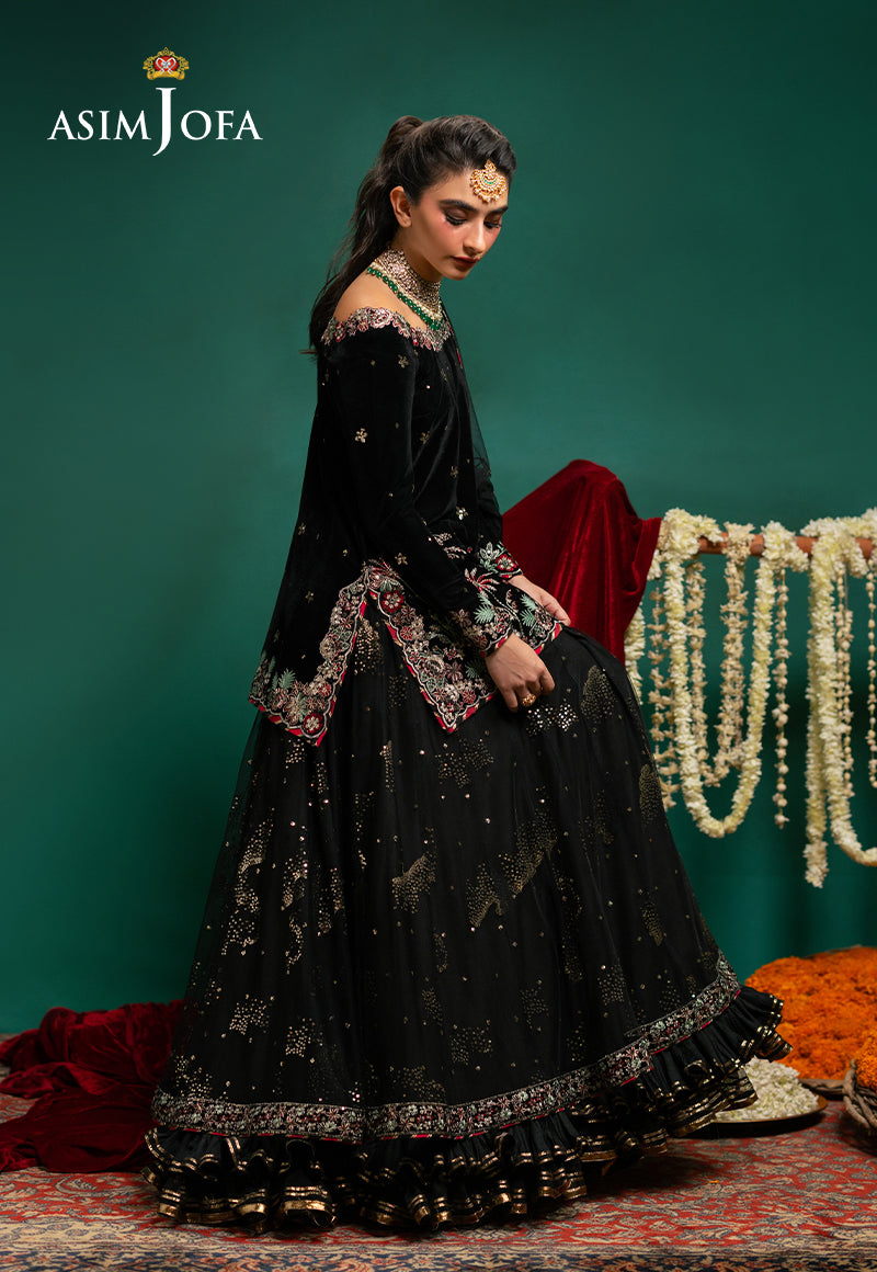 AJUMV-07 Embroidered Velvet Unstitched 3 Pcs