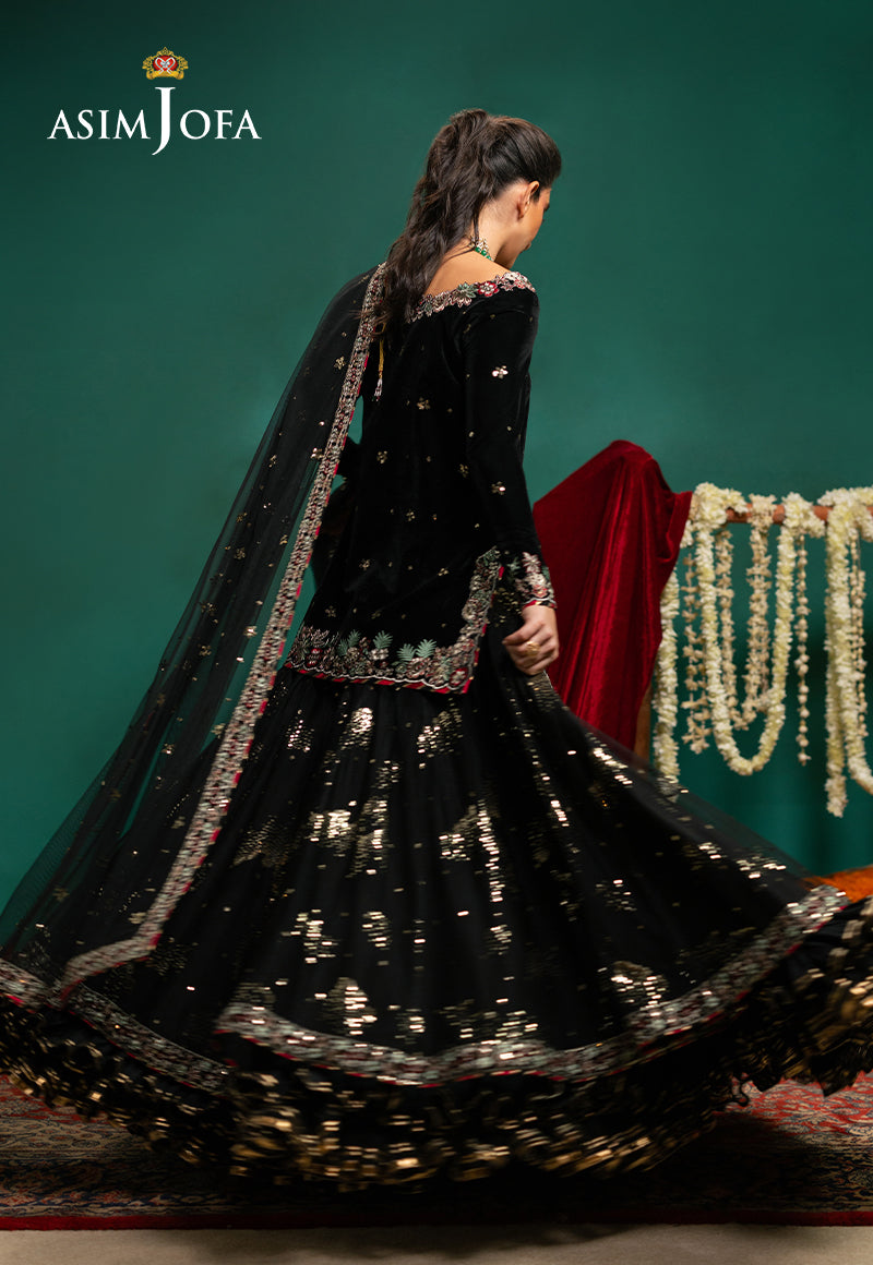 AJUMV-07 Embroidered Velvet Unstitched 3 Pcs
