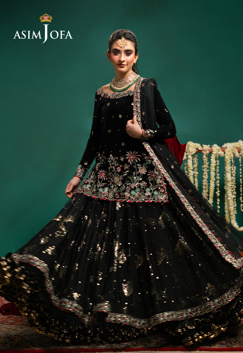AJUMV-07 Embroidered Velvet Unstitched 3 Pcs
