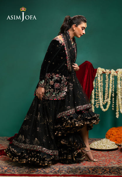 AJUMV-07 Embroidered Velvet Unstitched 3 Pcs