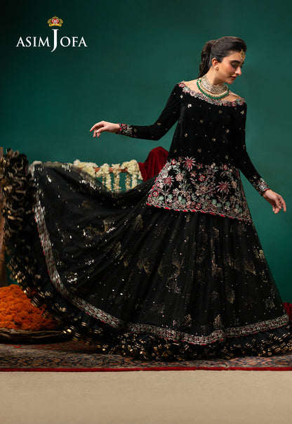 AJUMV-07 Embroidered Velvet Unstitched 3 Pcs