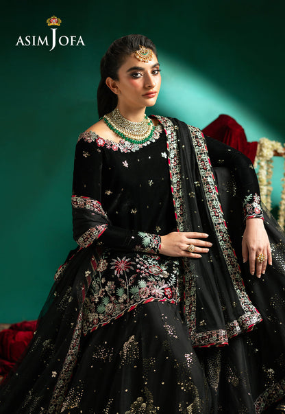 AJUMV-07 Embroidered Velvet Unstitched 3 Pcs