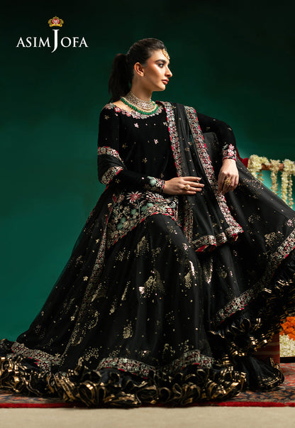 AJUMV-07 Embroidered Velvet Unstitched 3 Pcs