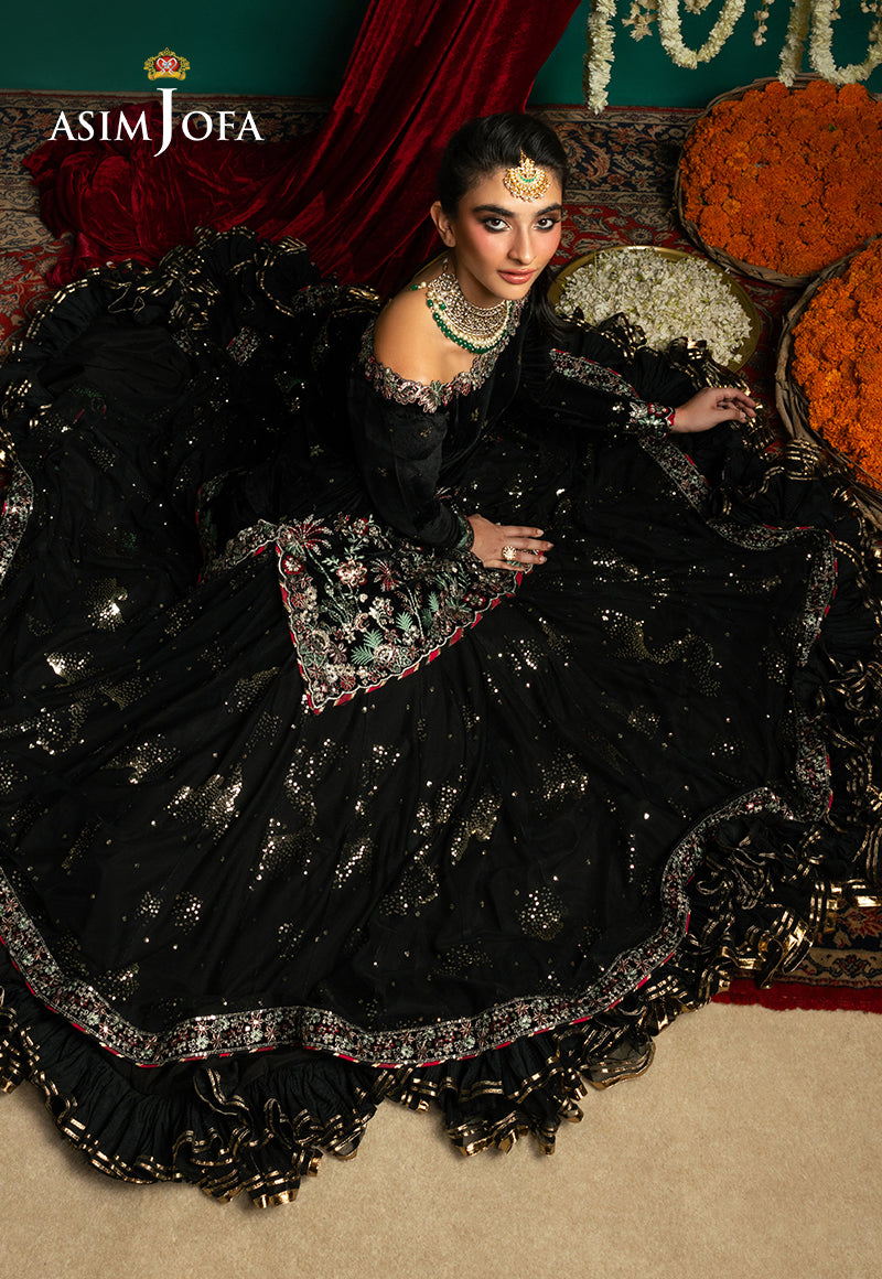 AJUMV-07 Embroidered Velvet Unstitched 3 Pcs
