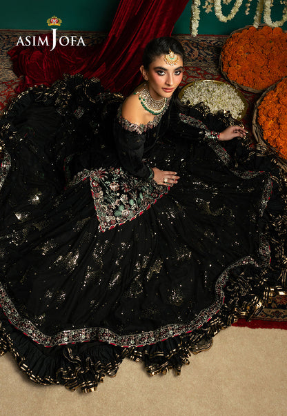 AJUMV-07 Embroidered Velvet Unstitched 3 Pcs