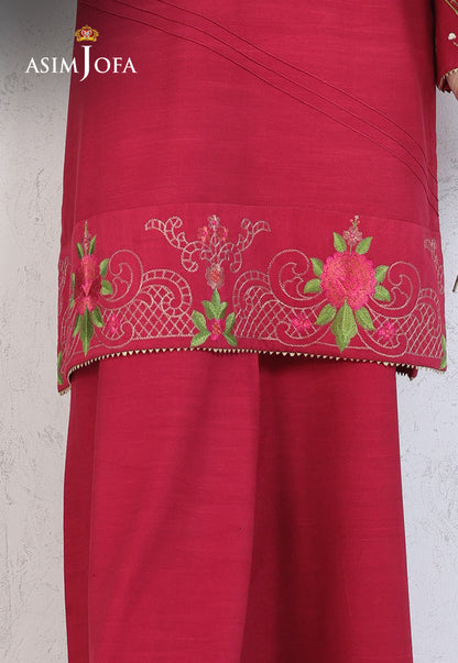 AJPB-236 EMBROIDERED RAW SILK STITCHED 3PCS