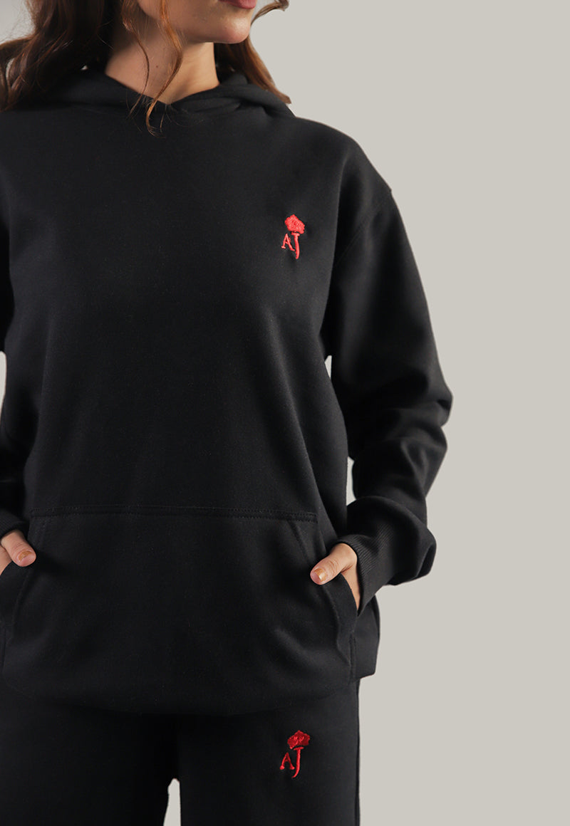 AJWET-01 UNISEX BLACK HOODIE 1 PC