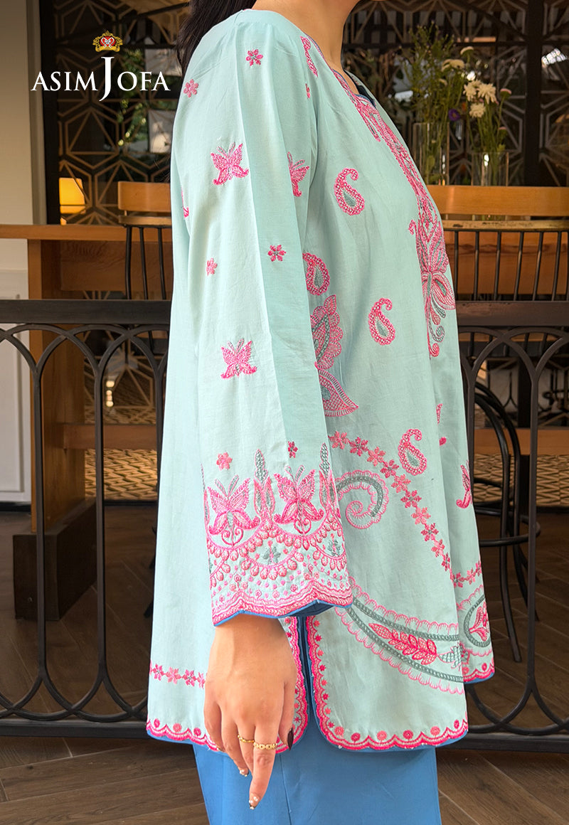 AJPBE-07 Embroidered Cambric Stitched 2 Pcs