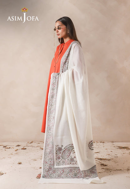 AJHS-13 KASHMIRI HAND EMBROIDERED SHAWL 1 PC