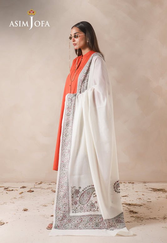 AJHS-13 KASHMIRI HAND EMBROIDERED SHAWL 1 PC