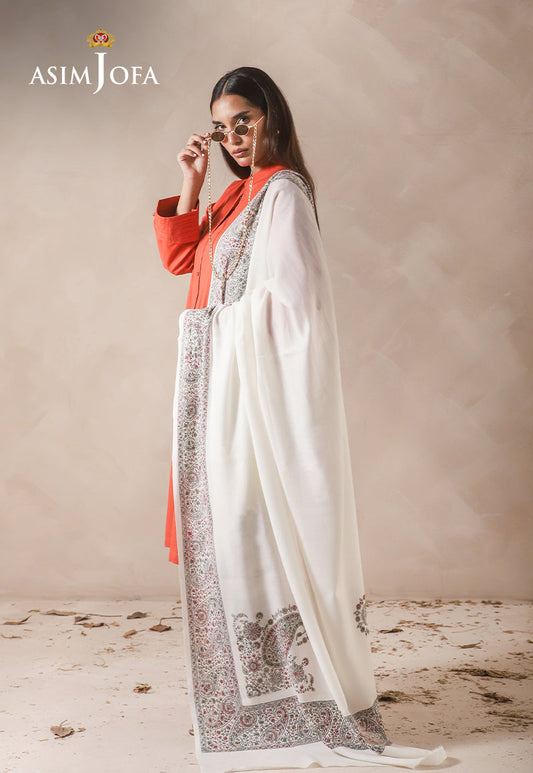 AJHS-13 KASHMIRI HAND EMBROIDERED SHAWL 1 PC