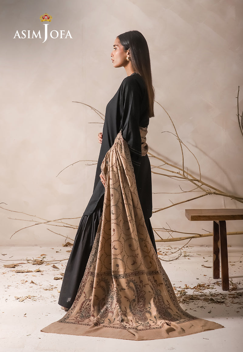 AJHS-18 EMBROIDERED SHAWL 1 PC