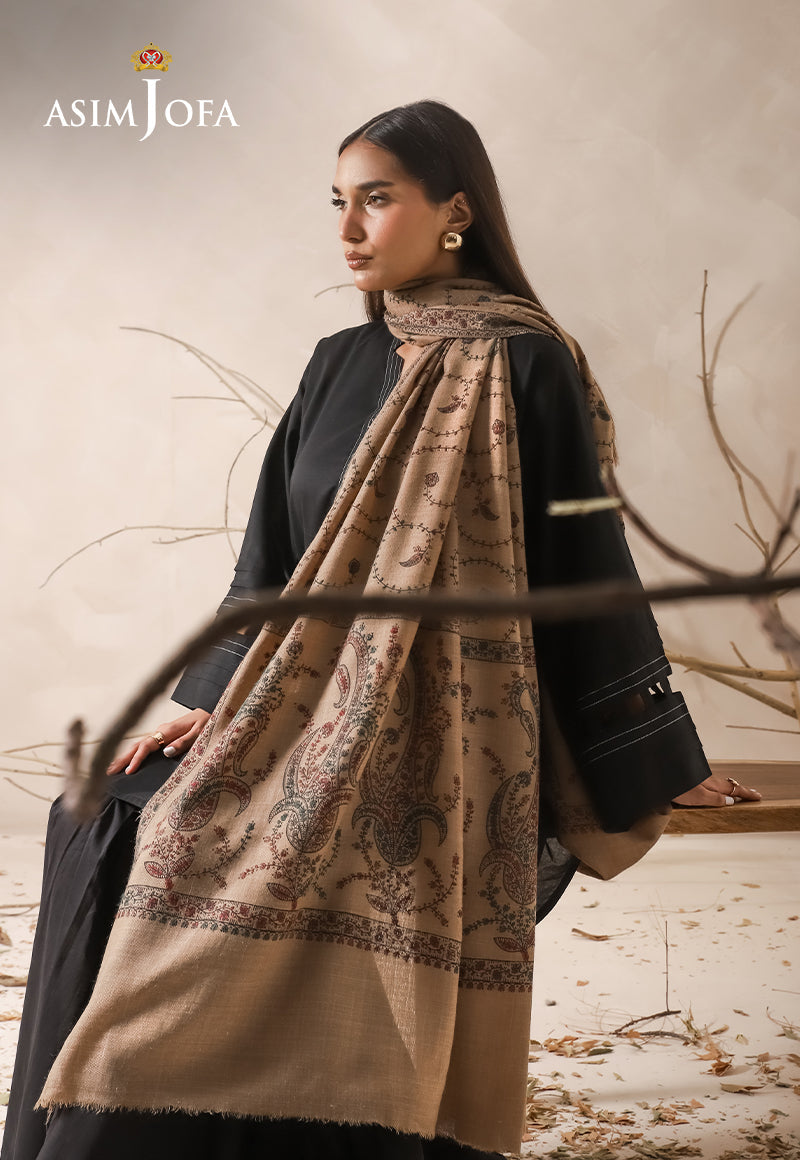AJHS-18 EMBROIDERED SHAWL 1 PC