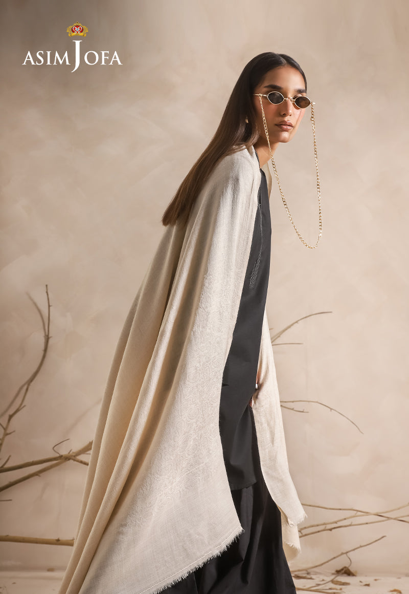 AJHS-21 SELF JACQUARD SHAWL 1 PC