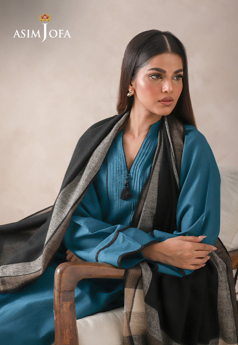 AJHS-05 STRIPED BORDER STOLE 1 PC