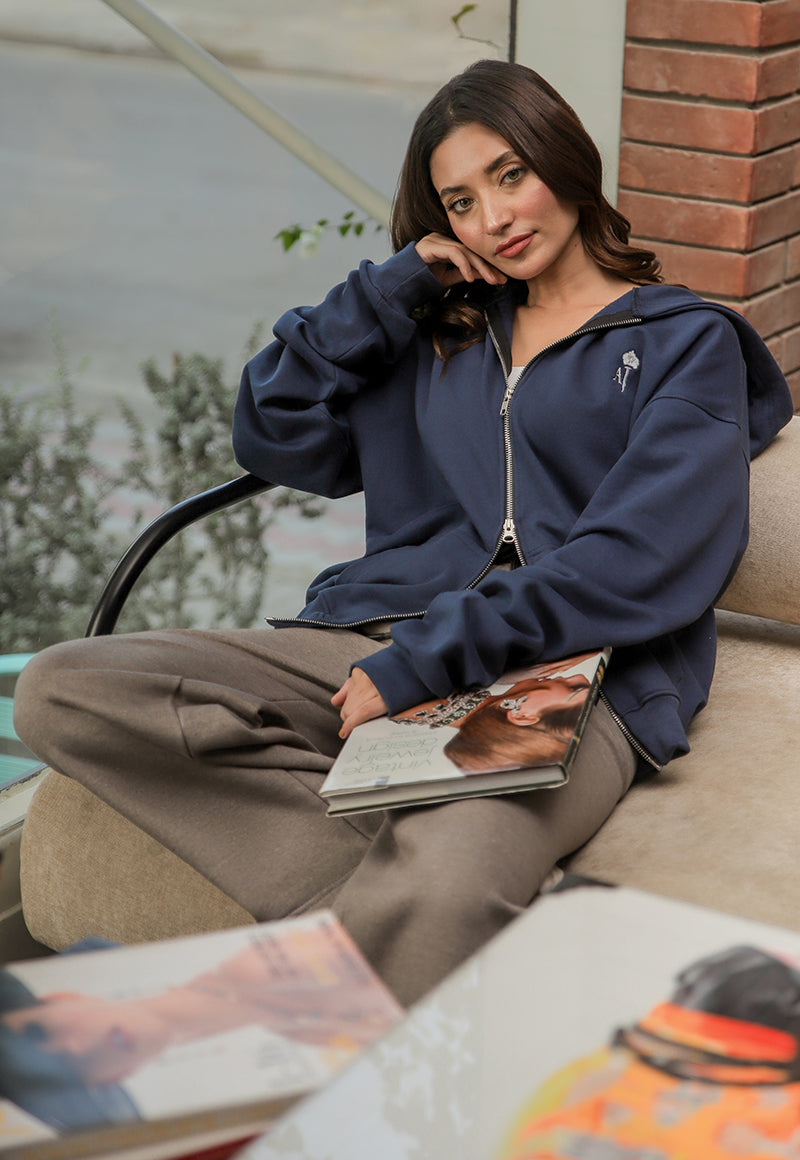 AJWET-04 UNISEX DOUBLE ZIPPER HOODIE 1 PC