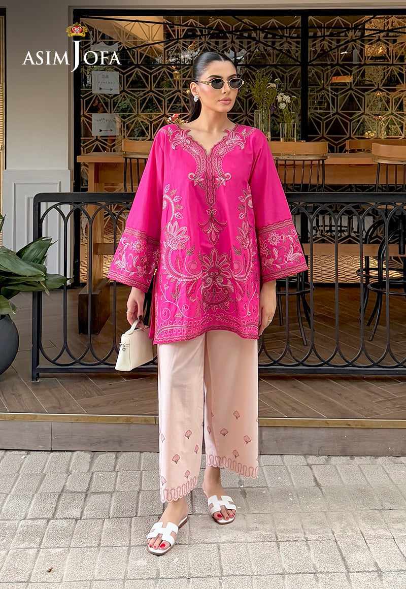 AJPBE-01 Embroidered Cambric Stitched 2 Pcs