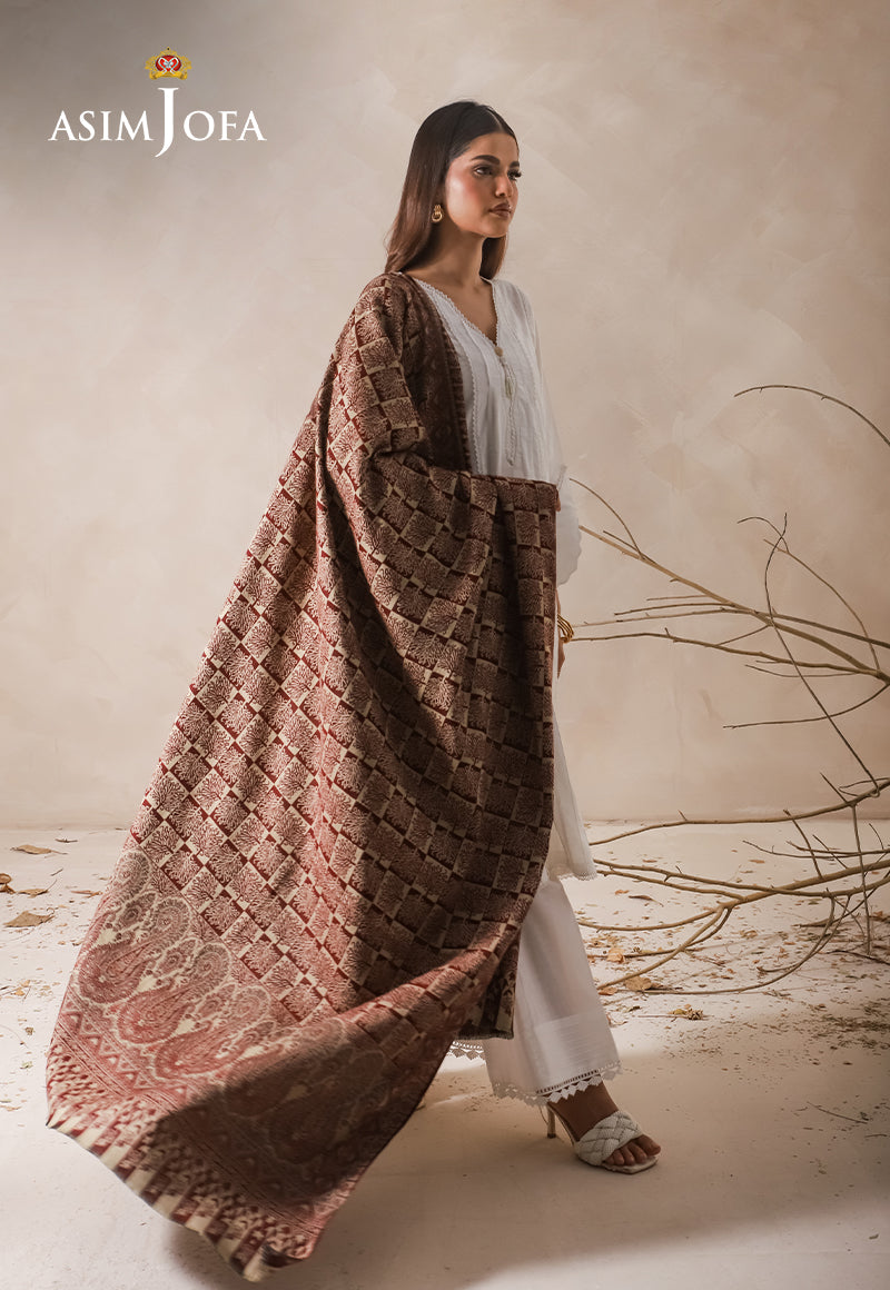 AJHS-02 PAISLEY PATTERN JACQUARD SHAWL 1 PC