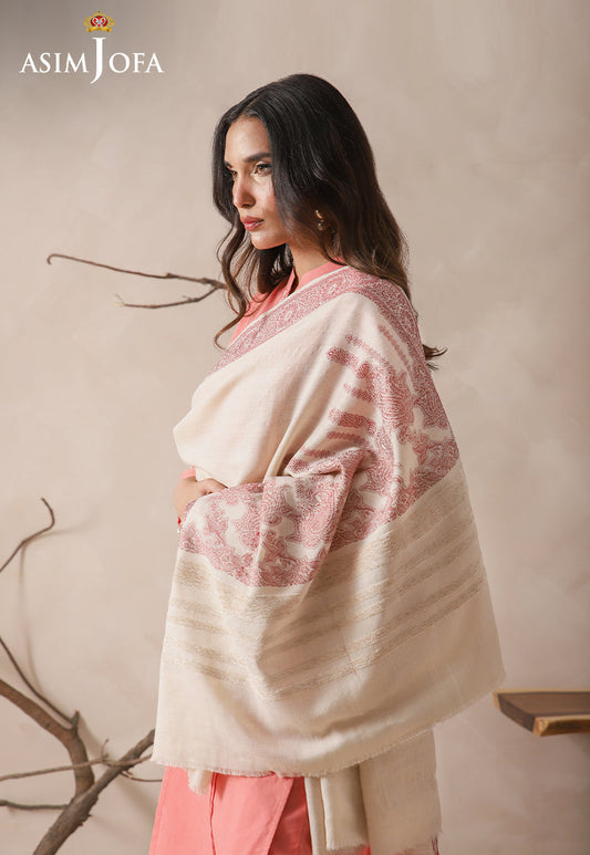 AJHS-22 JACQUARD VELVET BORDER SHAWL 1 PC