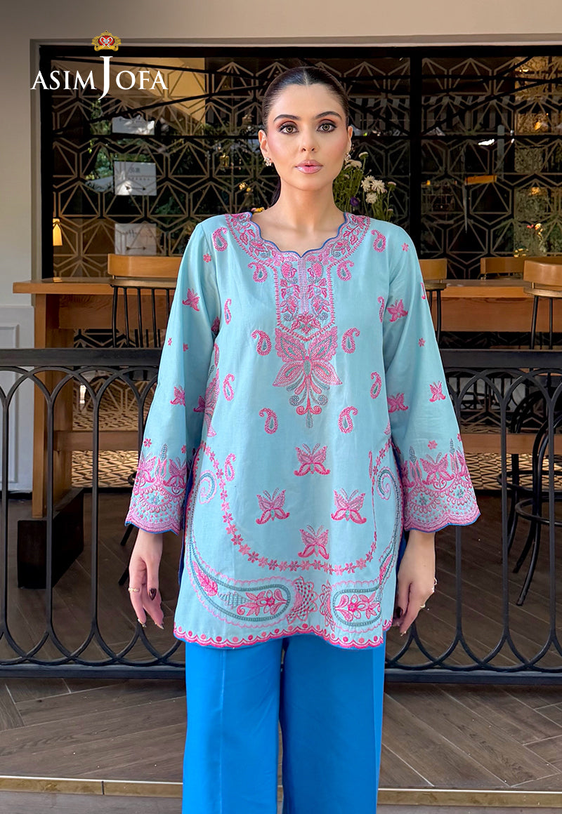 AJPBE-07 Embroidered Cambric Stitched 2 Pcs