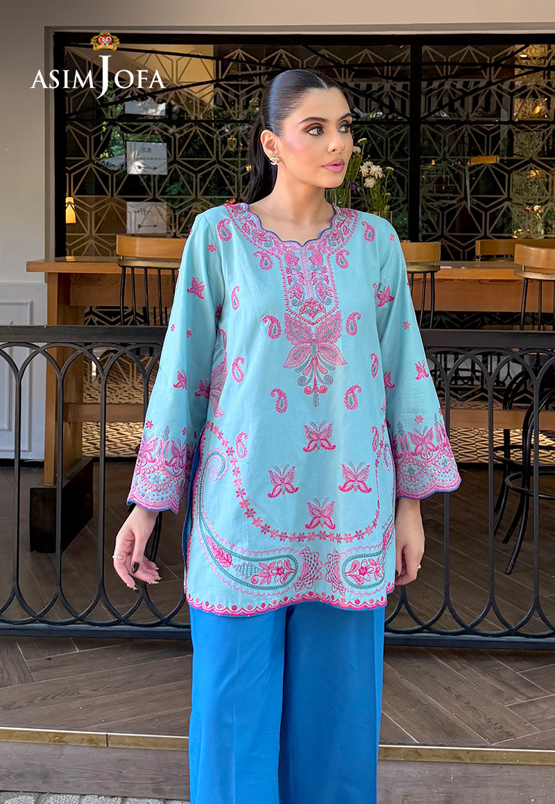 AJPBE-07 Embroidered Cambric Stitched 2 Pcs