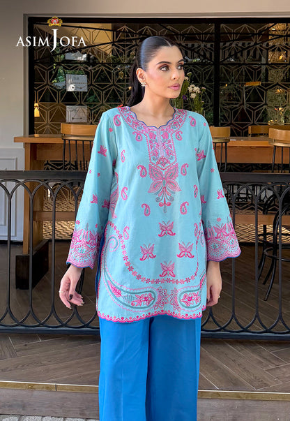 AJPBE-07 Embroidered Cambric Stitched 2 Pcs