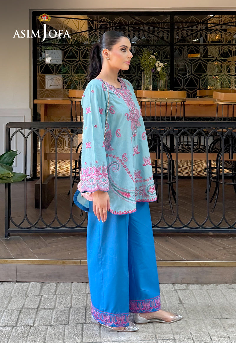 AJPBE-07 Embroidered Cambric Stitched 2 Pcs