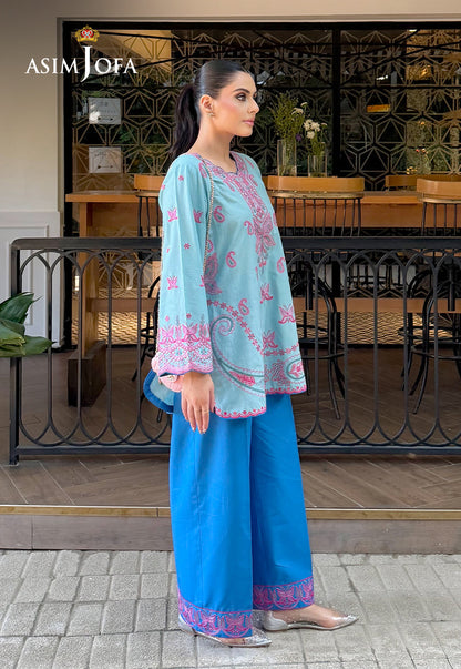AJPBE-07 Embroidered Cambric Stitched 2 Pcs