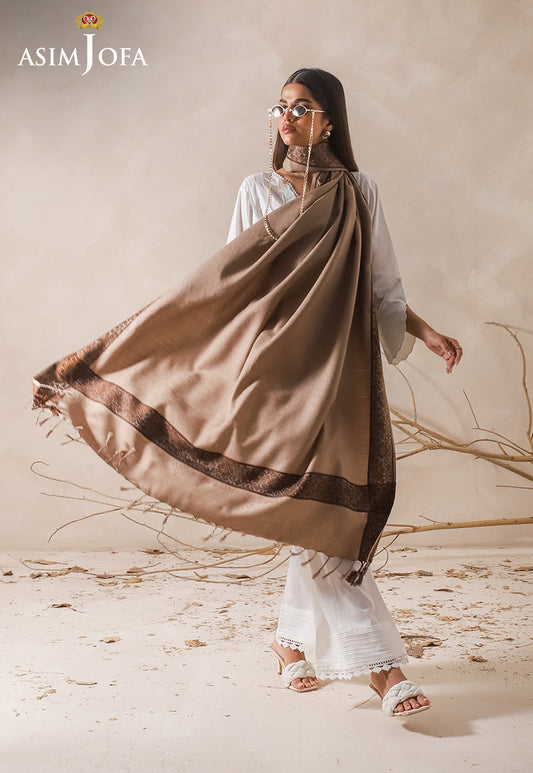 AJHS-20 JACQUARD BORDER SHAWL 1 PC
