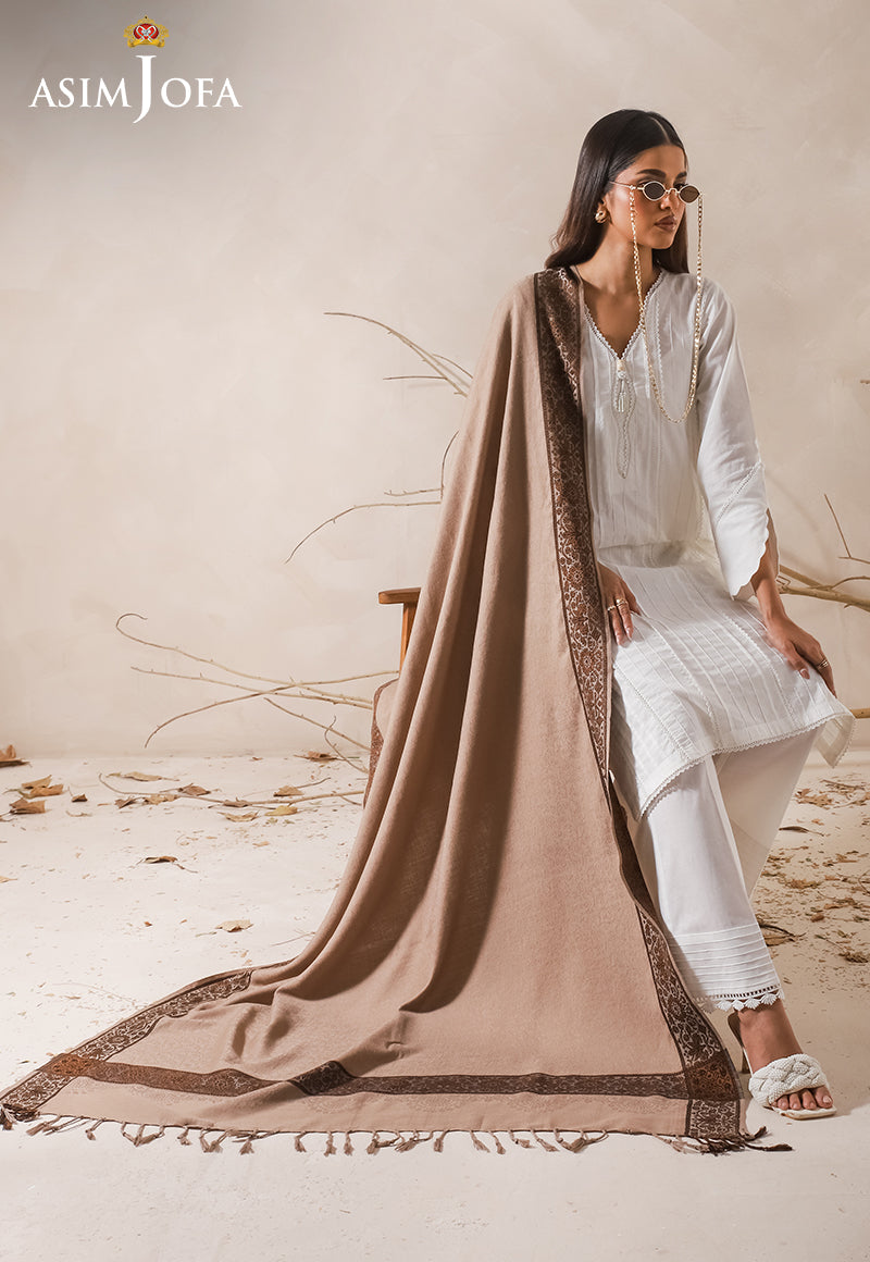 AJHS-20 JACQUARD BORDER SHAWL 1 PC