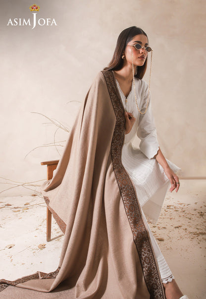 AJHS-20 JACQUARD BORDER SHAWL 1 PC