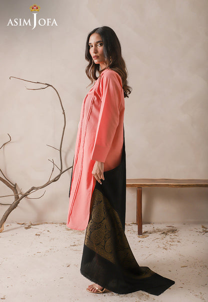 AJHS-01 ZARI BORDER SHAWL 1 PC