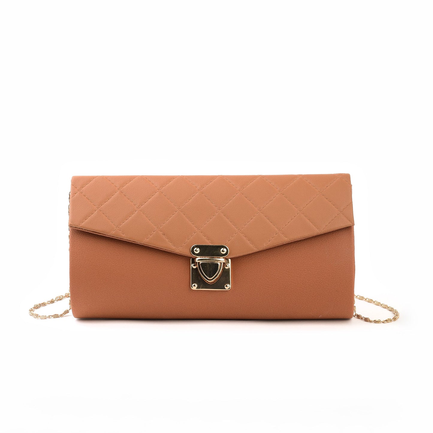 Buy Quilted Clutch - Mustard in Pakistan