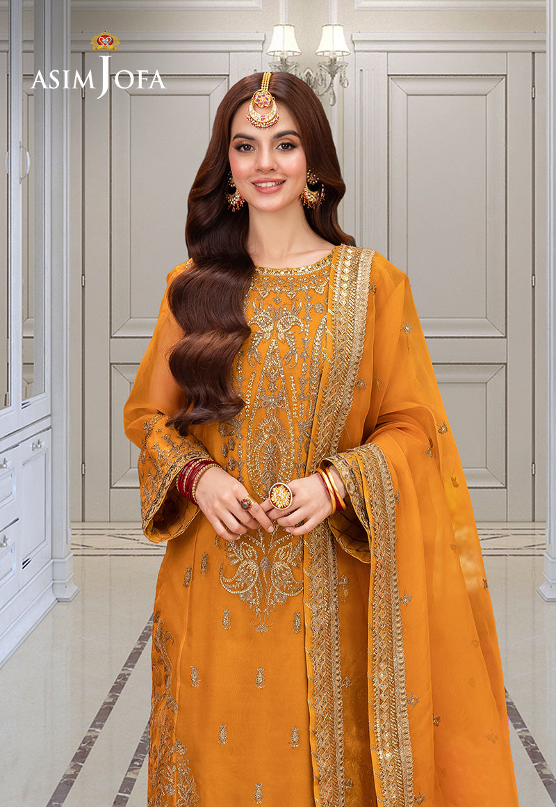 AJEM-12 EMBROIDERED ORGANZA 3 PCS