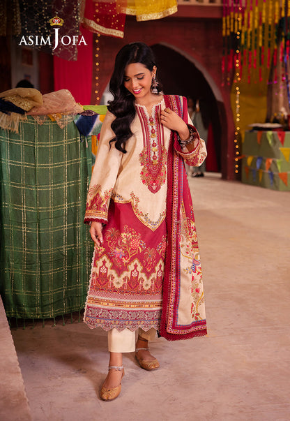 AJEL-16 PRINTED LAWN 3 PCS