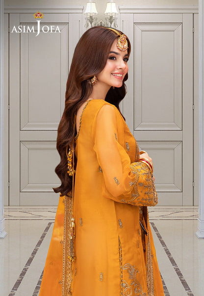 AJEM-12 EMBROIDERED ORGANZA 3 PCS