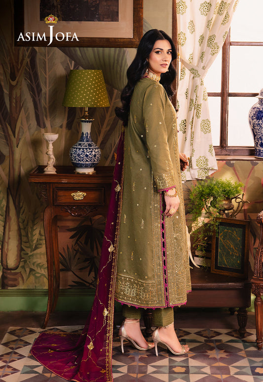AJLP-08 EMBROIDERED TWISTED LAWN 3PCS