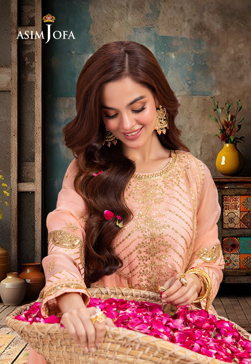 AJEM-20 EMBROIDERED ORGANZA 3 PCS
