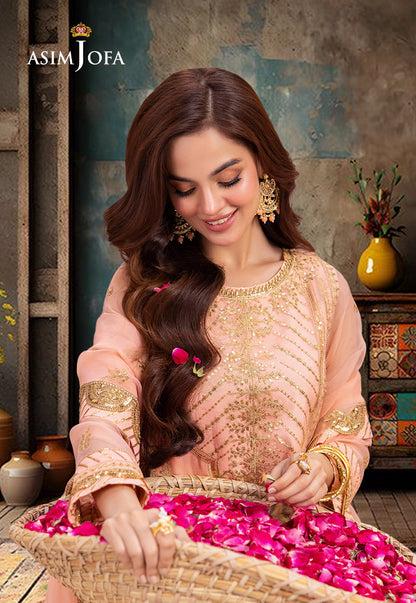 AJEM-20 EMBROIDERED ORGANZA 3 PCS