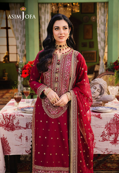 AJLP-06 EMBROIDERED TWISTED LAWN 3PCS
