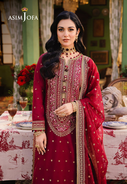 AJLP-06 EMBROIDERED TWISTED LAWN 3PCS